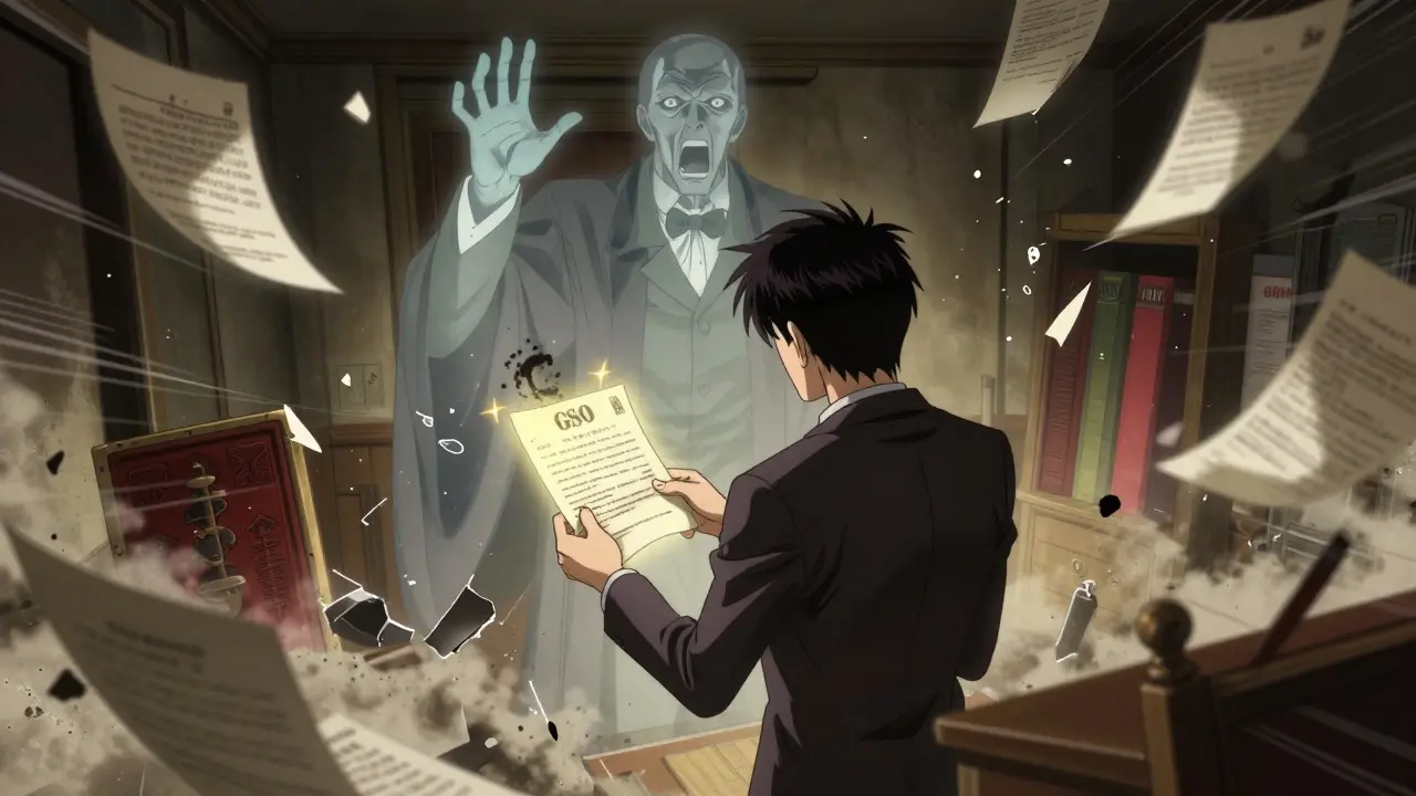 Deudor en Madrid recibe una notificación legal que se desvanece mientras corte inglesa lo domina.