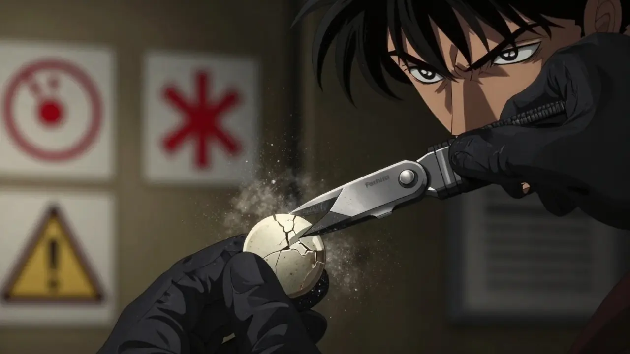 Cómo evitar la contaminación al partir o moler pastillas